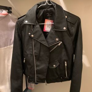 Black leather jacket! New with tags.